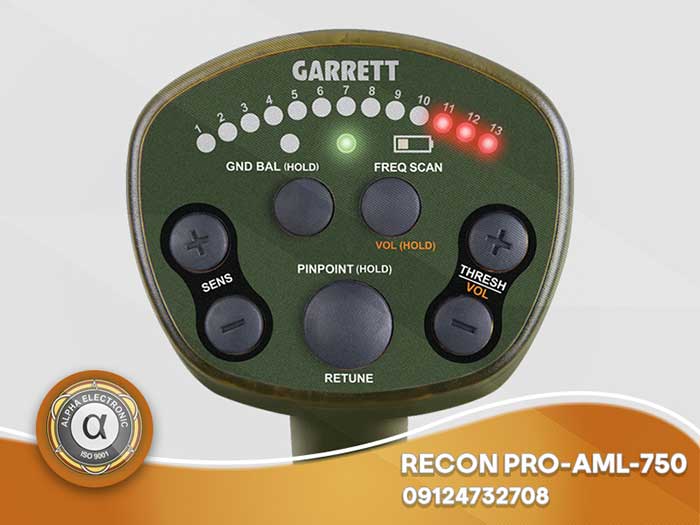 صفحه نمایش فلزیاب نظامی RECON PRO-AML-750